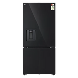 LG 605 Litres 2 Star Frost Free French Door Smart Wifi Enabled Refrigerator with Automatic Ice Maker (GV-F25FFGHB, Black Glass)-OPEN BOX