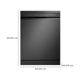 LG 15 Place Settings Free Standing Smart Dishwasher with Front Control Panel (No Pre-rinse Required, Matte Black)-OPEN BOX