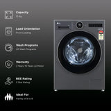 LG 12 kg 5 Star Wi-Fi Inverter Fully Automatic Front Load Washing Machine (VX Series, FX1412A9K, AI Direct Drive 2.0, Essence Black)- OPEN BOX