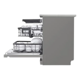 LG 15 Place Settings Free Standing Smart Dishwasher with Front Control Panel (No Pre-rinse Required, Prime Silver) - OPEN BOX