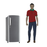 LG 185 Litres 3 Star Direct Cool Single Door Refrigerator with Smart Inverter Compressor (GLD1936YAPZ, Shiny Steel) (2026 Model)-open box