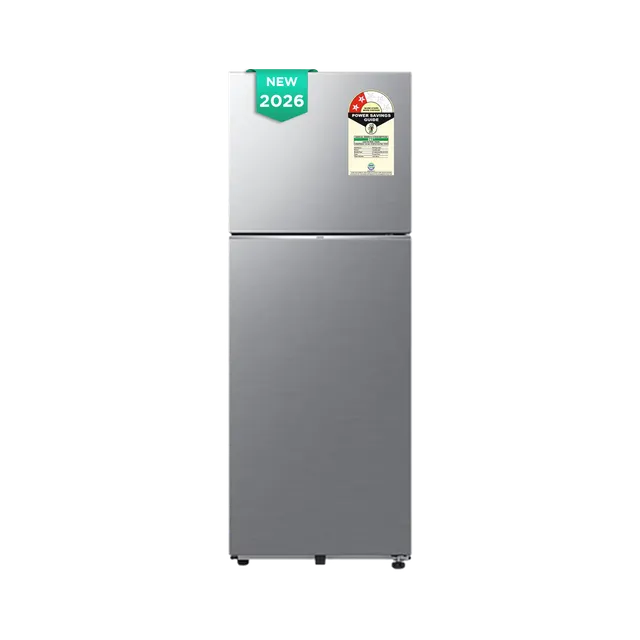Samsung RT34 330 Litres 2 Star Frost Free Double Door Smart Wifi Enabled Convertible Refrigerator with Twin Cooling Plus Technology (RT34HG5A42S8HL, Elegant Inox) (2026 Model)-OPEN BOX