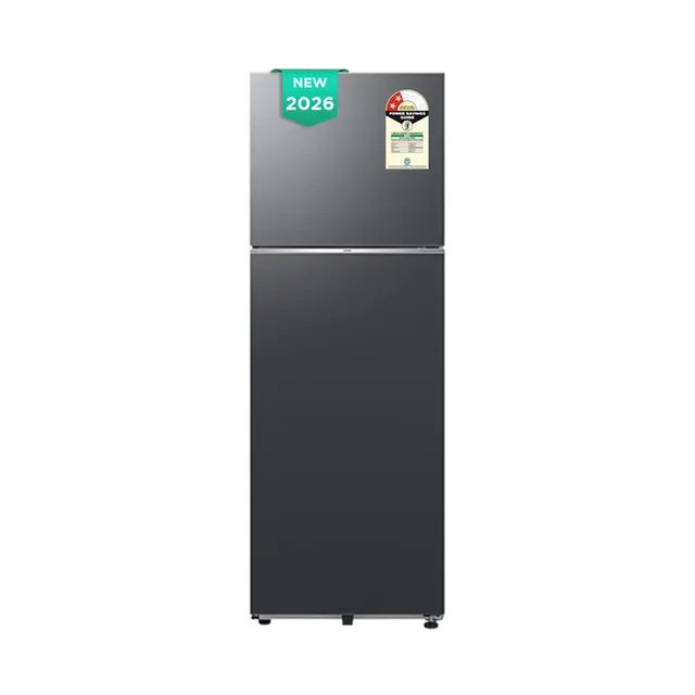 Samsung RT38 350 Litres 2 Star Frost Free Double Door Smart Wifi Enabled Convertible Refrigerator With Active Fresh Filter+ (RT38HG5A42BXHL, Luxe Black) (2026 Model) - OPENBOX