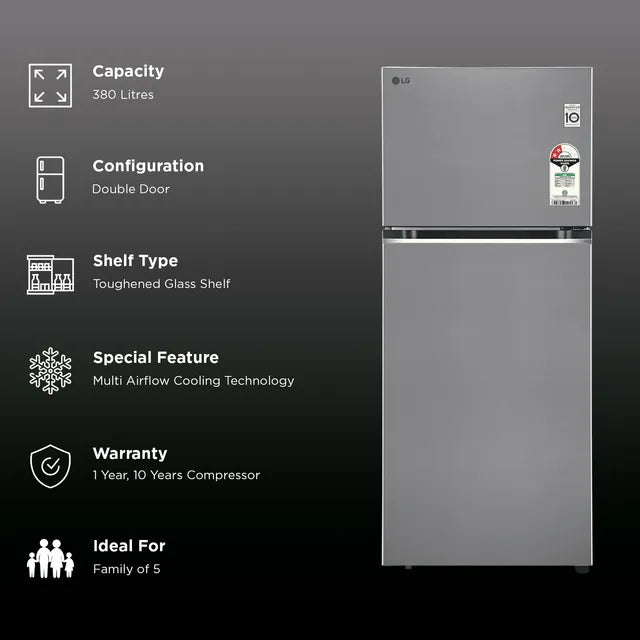 LG FF 380L GLT3826SNPZ GRY 2S - OPEN BOX
