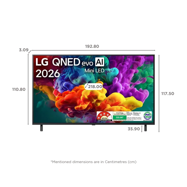 LG evo AI 218 cm (86 inch) 4 Star QNED Mini LED 4K Ultra HD Smart webOS TV with Intelligent Voice Recognition (2026 model)-OPEN BOX