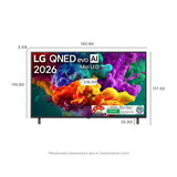 LG evo AI 218 cm (86 inch) 4 Star QNED Mini LED 4K Ultra HD Smart webOS TV with Intelligent Voice Recognition (2026 model)-OPEN BOX