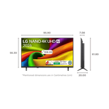 LG Nano AI 43NU885BPLA 108 cm (43 inch) 2 Star 4K Ultra HD Smart webOS 26 TV with AI Hub (2026 model)-open box
