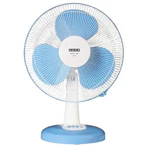 USHA MIST AIR FLO 1350rpm 400 mm 3 Blade Table Fan  (Ultra High Speed | LIGHT BLUE | Pack of 1)