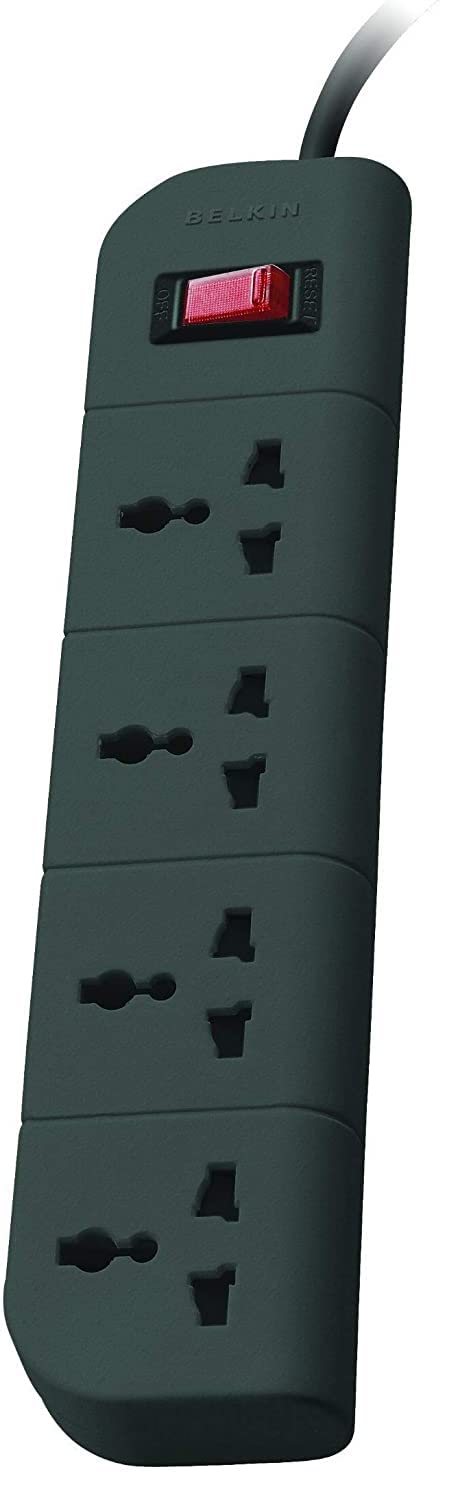 Belkin 4-Outlet Surge Protector (1.5M Cord, Grey)