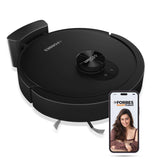 Eureka Forbes SmartClean Home Mapping Turbo, 7000Pa HyperSuction Robotic Vacuum Cleaner | LiDAR 3.0 & Quick Home Mapping | Wet Mopping | 3-Hour Run Time | Smart App Control | Voice Control - OPEN BOX