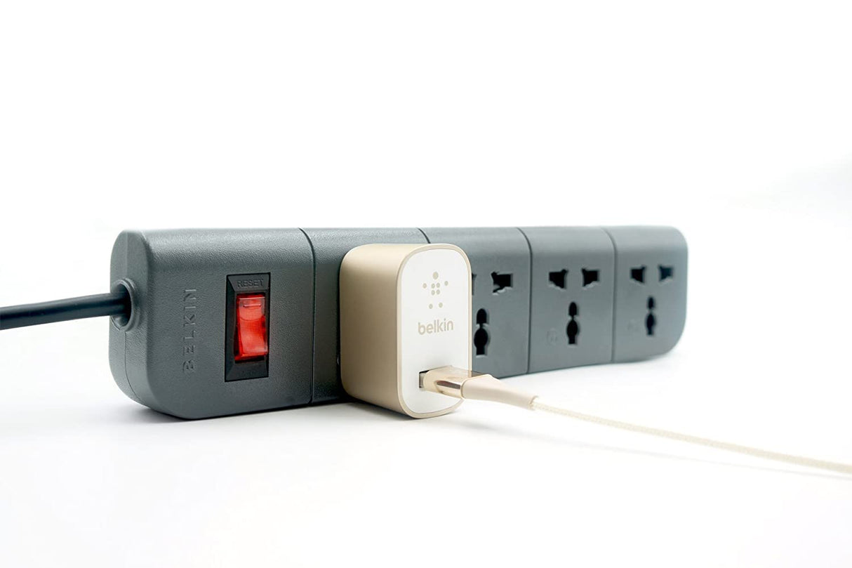 Belkin 4-Outlet Surge Protector (1.5M Cord, Grey)