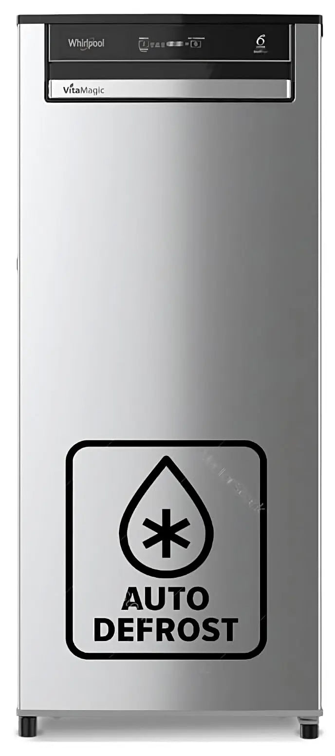 Whirlpool 192 L 3 Star Inverter Direct-Cool Single Door Refrigerator (215 VMPRO PRM 3S INV MAGNUM STEEL-Z, Magnum Steel, Auto Defrost Technology, 2023 Model) - MODEL