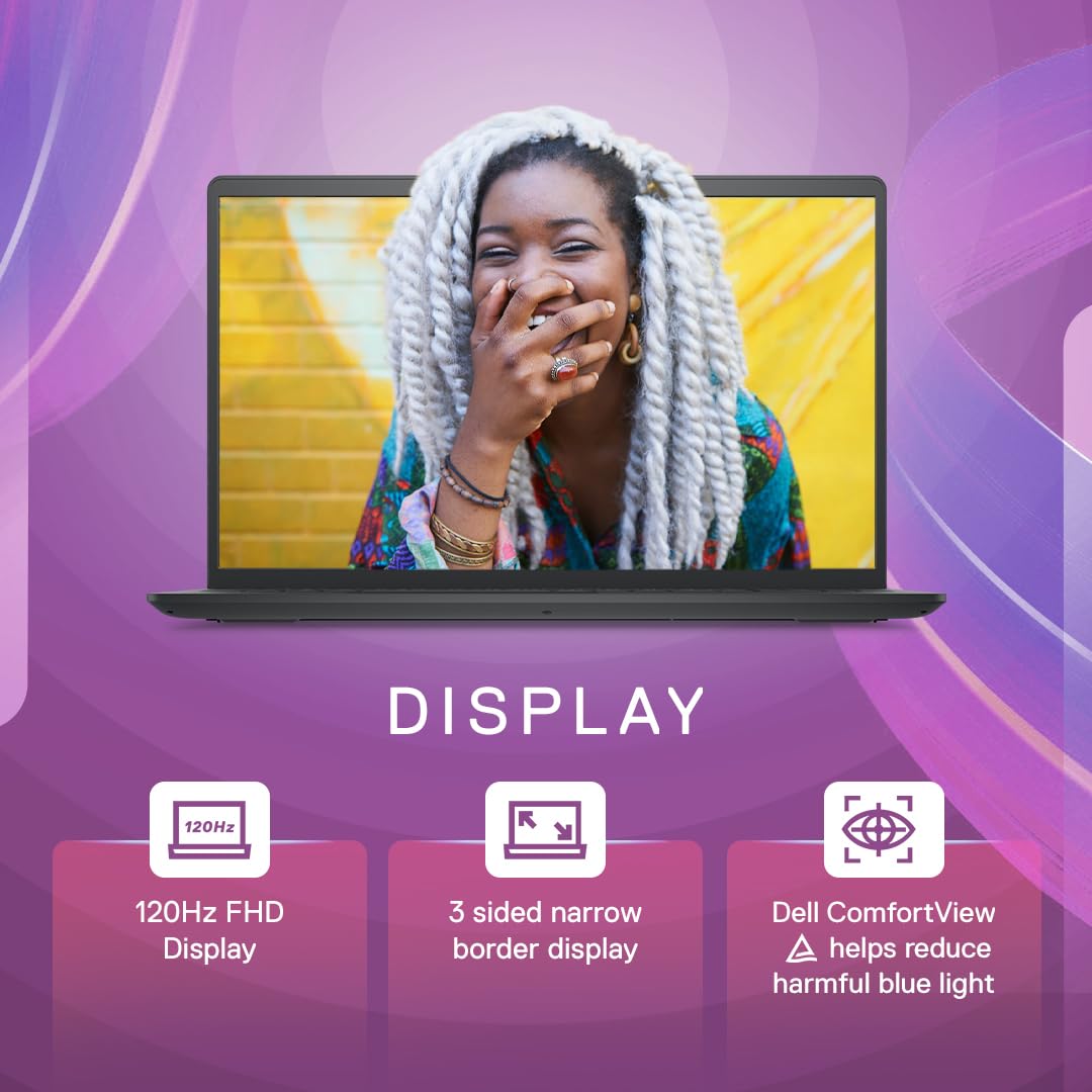 Dell Inspiron 3520 Laptop, 12th Gen Intel Core i5-1235U Processor, 8GB, 512GB SSD, 15.6" (39.62Cms) FHD Display- 3 Side Narrow Border, Win 11 + MSO'21, 2 Tuned Speakers, Black, Thin & Light-1.65Kg (OPENBOX)