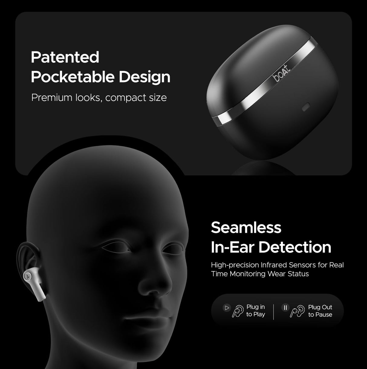 boAt Nirvana ION ANC Pro TWS Earbuds with Active Noise Cancellation (IPX4 Water Resistant, Dual EQ Modes)