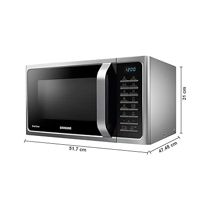 SAMSUNG 28L Convection Microwave Oven with Slim Fry Technology (MC28A5025VS/TL, Black)
