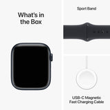 Apple Watch Series 9 GPS (45mm, Midnight Aluminium Case with Midnight Sport Band, M/L)