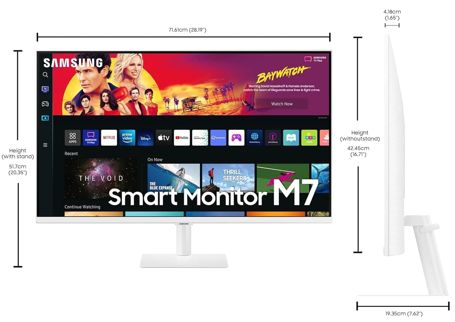 Samsung 32-inch Smart Monitor (LS32BM700UW, Black) (OPENBOX