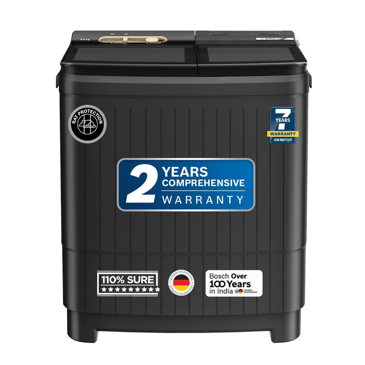 Bosch 8.5 Kg Semi Automatic Washing Machine - open box