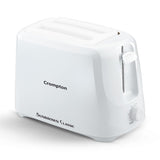 Crompton SunBrown Classic Pop-up Toaster 700W with Removable Crumb Tray | 6 Browning Levels with Cancel Function | Dust Cover Plate | White Cool Touch Body - OPEN BOX