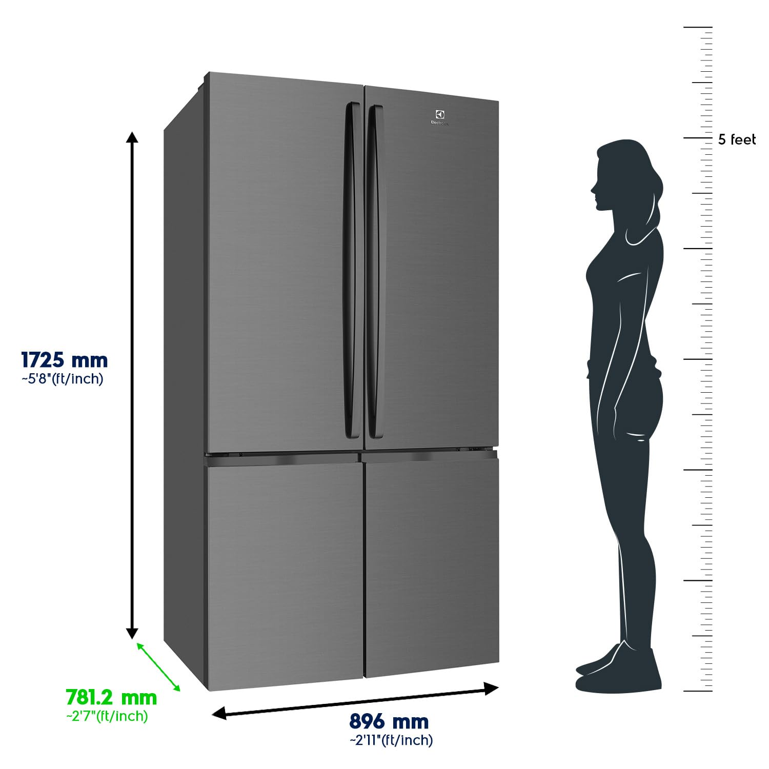 Electrolux UltimateTaste 700 600 Litres French Door Refrigerator