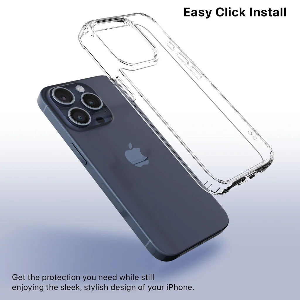 Vaku Luxos 2IN1 Defense Combo Kit for iPhone 15 (Clear)