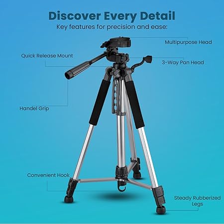 HIFFIN HTR-1200 Tripod for DSLR Camera & Smart Phone
