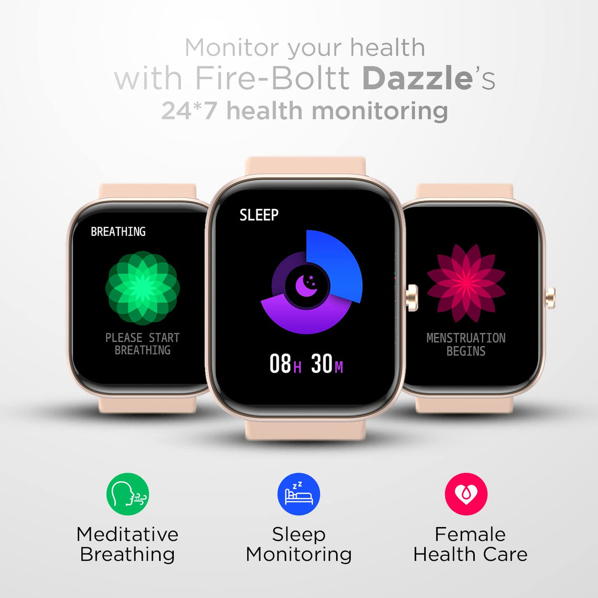 Fire-Boltt Dazzle Plus Smartwatch (Beige)