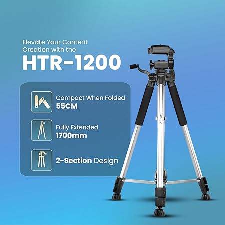 HIFFIN HTR-1200 Tripod for DSLR Camera & Smart Phone