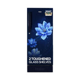 Haier 190L 5 Star Direct Cool Single Door Refrigerator | 3 Toughened Glass Shelves | Fast Ice Making in Just 60 minutes | Large Veg Box| Easy Clean Back (HED-205MFB-P, Marine Peony, Base Stand)-OPEN BOX