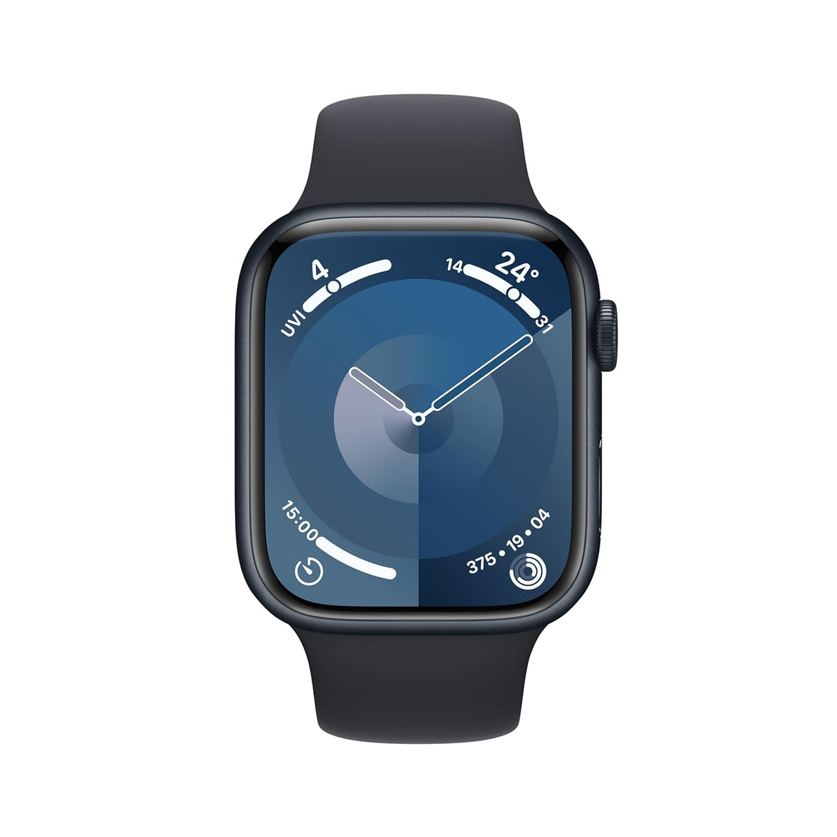 Apple Watch Series 9 GPS (45mm, Midnight Aluminium Case with Midnight Sport Band, M/L)