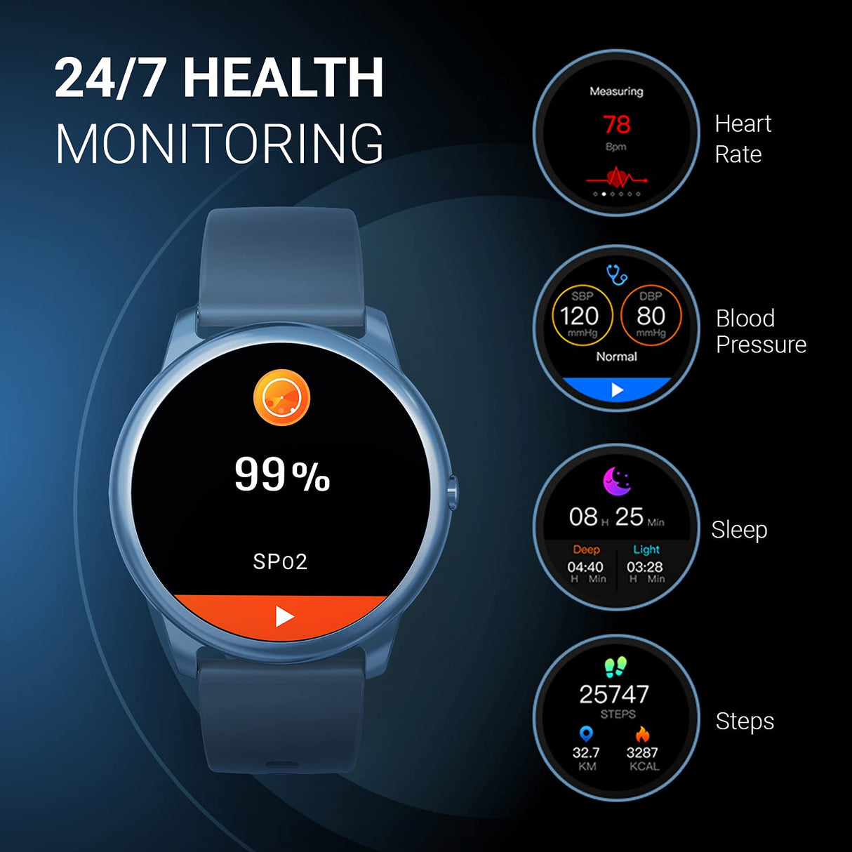 CrossBeats CB-Orbit Smart Watch (Blue)