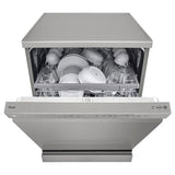 LG 14 Place Dishwasher, WiFi Enabled, True Steam, Quadwash, Inverter Direct Drive Technology, 4 washing arms, Silver (DFB532FP) - OPEN BOX