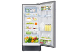 Samsung 215 L, 4 Star, Digital Inverter, Direct-Cool Single Door Refrigerator (RR23H2H34S8/HL, Silver, Elegant Inox, Base Stand Drawer, Single Touch Defrost, 2026 Model)-OPEN BOX