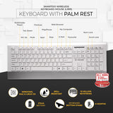 Lapcare Smartoo Wireless Keyboard and Mouse Combo (White)