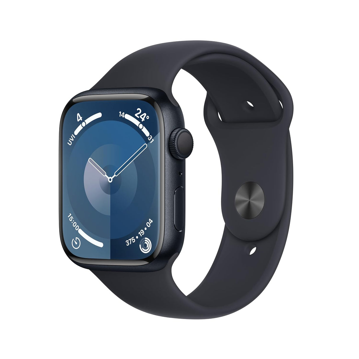 Apple Watch Series 9 GPS (45mm, Midnight Aluminium Case with Midnight Sport Band, M/L)