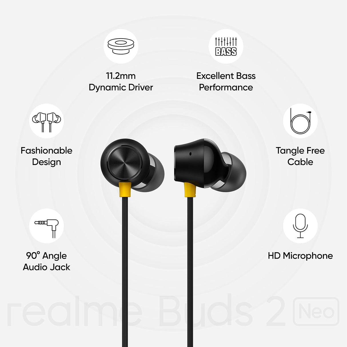 Realme Buds Neo Wired Earphones (Black) (OPENBOX) –