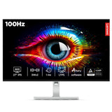 Lenovo L-Series 27 inch (68.5cm) QHD IPS Monitor| 100Hz, 1ms, FreeSync, 99% sRGB, 90% DCI-P3, 3Wx2 Speakers, 2X HDMI 2.1, 1x DP 1.4, Tilt, Swivel, Pivot Height Adjust Stand, Grey, L27q-4A-open box