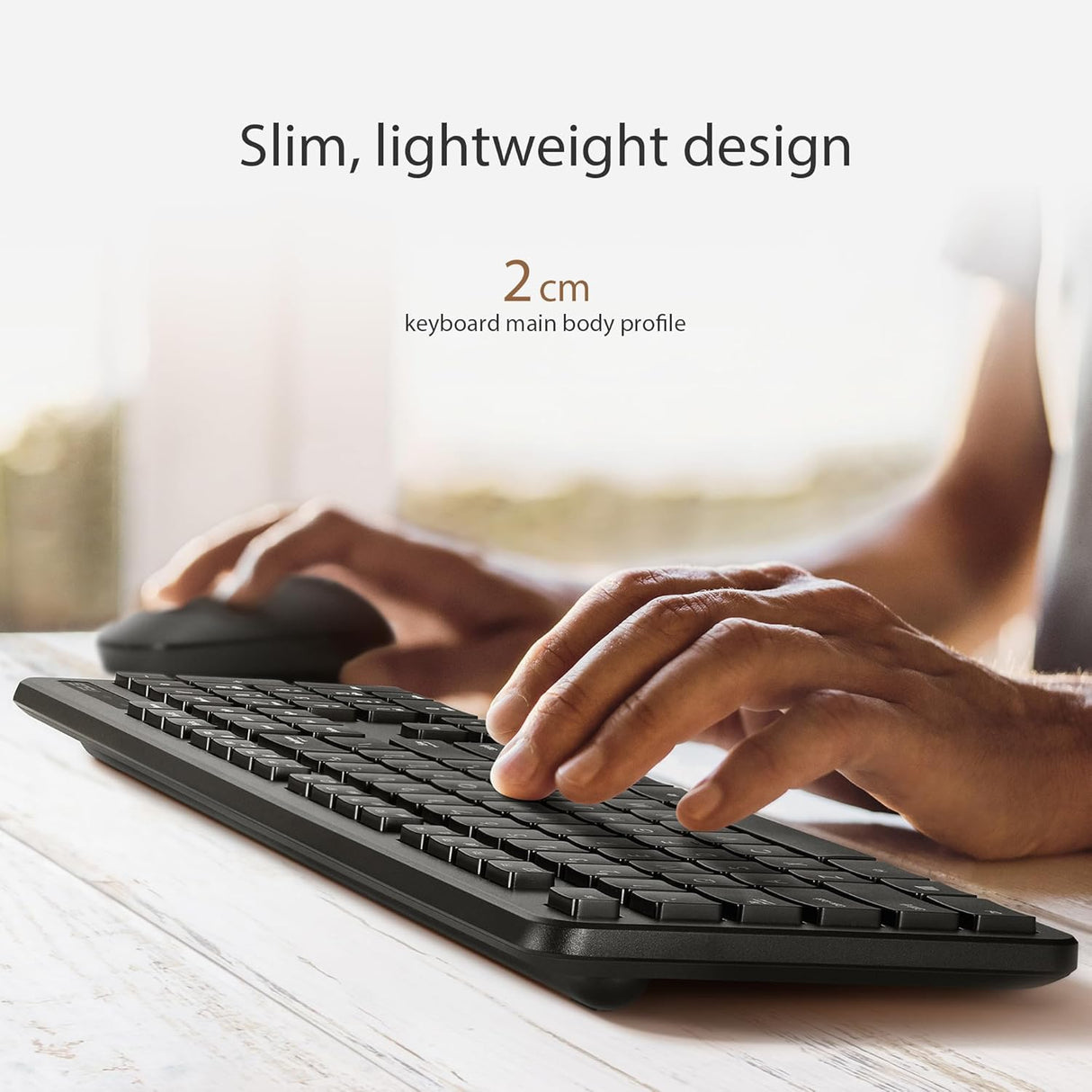 ASUS CW100 Wireless Keyboard and Mouse Combo (Black)