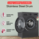 LG 8 Kg, 5 Star, Wi-Fi, Direct Drive Technology, Steam Wash, 6 Motion DD, Fully-Automatic Front Load Washing Machine (FHB1208Z4M, Allergy Care, In-Built Heater, Touch Panel, Middle Black)-OPEN BOX