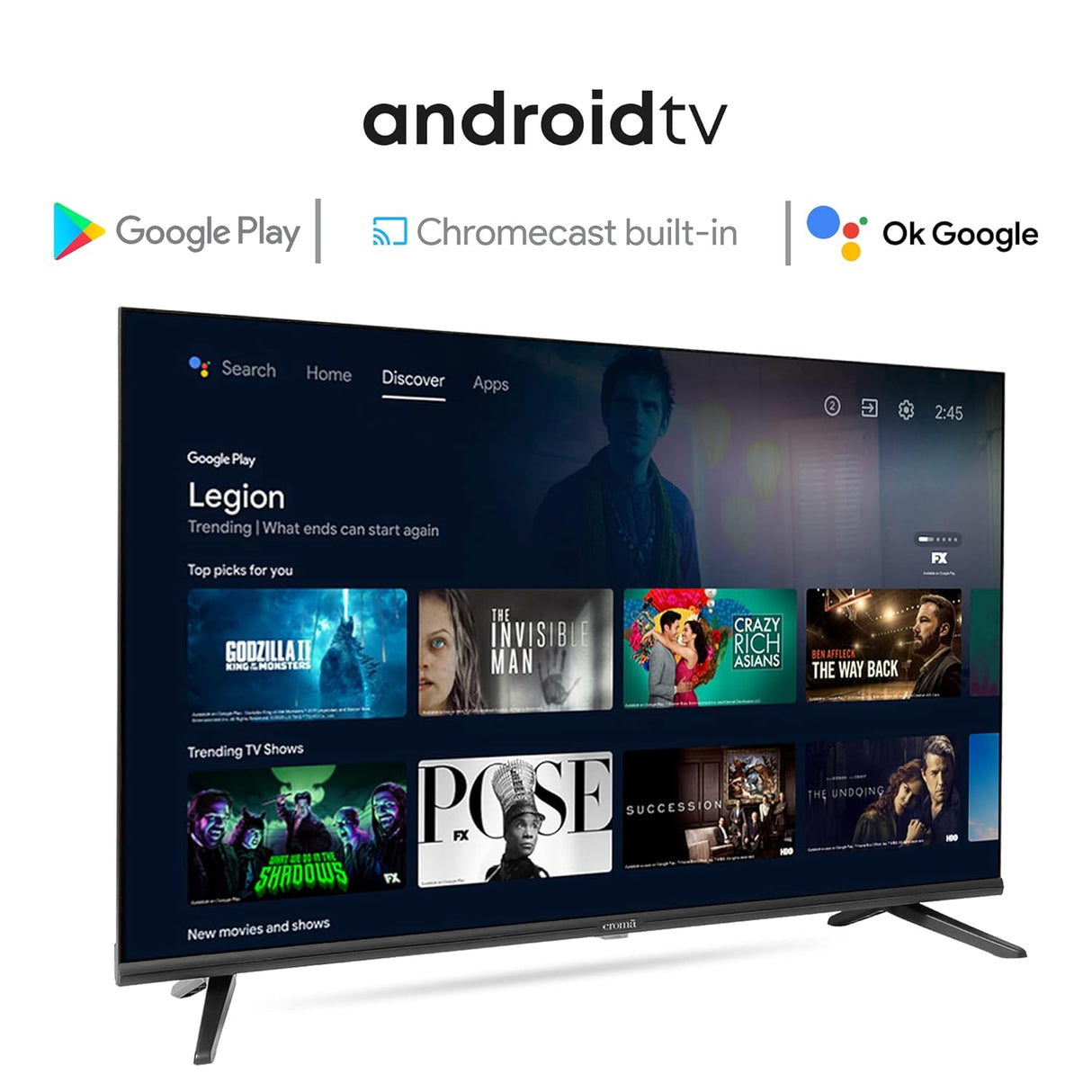 Croma 80 cm 32inch HD Ready LED Smart TV