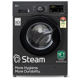 LG 8 Kg 5 Star Direct Drive Technology, Steam Wash, 6 Motion DD, Smart Diagnosis, Fully Automatic Front Load Washing Machine (FHM1408BDM, Allergy Care, In-Built Heater, Touch Panel, Middle Black)-OPEN BOX