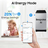 Samsung 8 Kg, 5 Star, AI Wash, AI Energy Mode, Wi-Fi, Ecobubble, AI VRT+, Super Speed, Soft Closing Door, Digital Inverter, Fully-Automatic Top Load Washing Machine (WA80F08S2LTL, Lavender Gray)-OPEN BOX