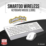 Lapcare Smartoo Wireless Keyboard and Mouse Combo (White)