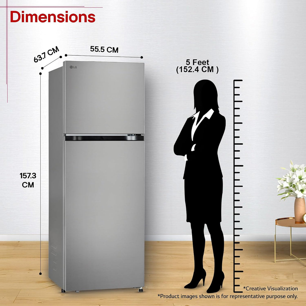 LG 251 L, 1 Star, Frost-Free Smart Inverter Double Door Refrigerator with Smart Mode (GLT2516WWPZ, Shiny Steel, Multi Air Flow Cooling with Max Fresh Zone, 2026 Model)-OPEN BOX