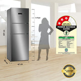 Bosch 335L Max Flex,3 Star,8 in 1 Convertible,Vario Inverter,Frost Free Triple Door Refrigerator,Smo