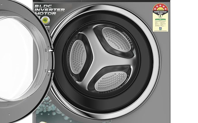 Croma 7.5 kg 5 Star Fully Automatic Front Load Washing Machine (CRLWFL0755W7903, Inverter Motor Technology, Silver Grey)