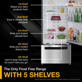 Whirlpool 235 L Frost Free Triple-Door Refrigerator (FP 253D PROTTON ROY RADIANT STEEL(Z) Double Doo