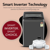 LG 7 Kg 5 Star Smart Inverter Technology Fully Automatic Top Load Washing Machine (T70VBMB1Z, Auto Prewash, Turbodrum, Stainless Steel drum, LED Display, Smart Diagnosis Middle Black)-OPENBOX