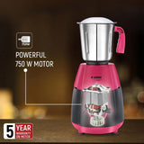 Judge By Prestige 750 Watts Aura Mixer Grinder with 3 Stainless Steel Jars| - OPEN BOX