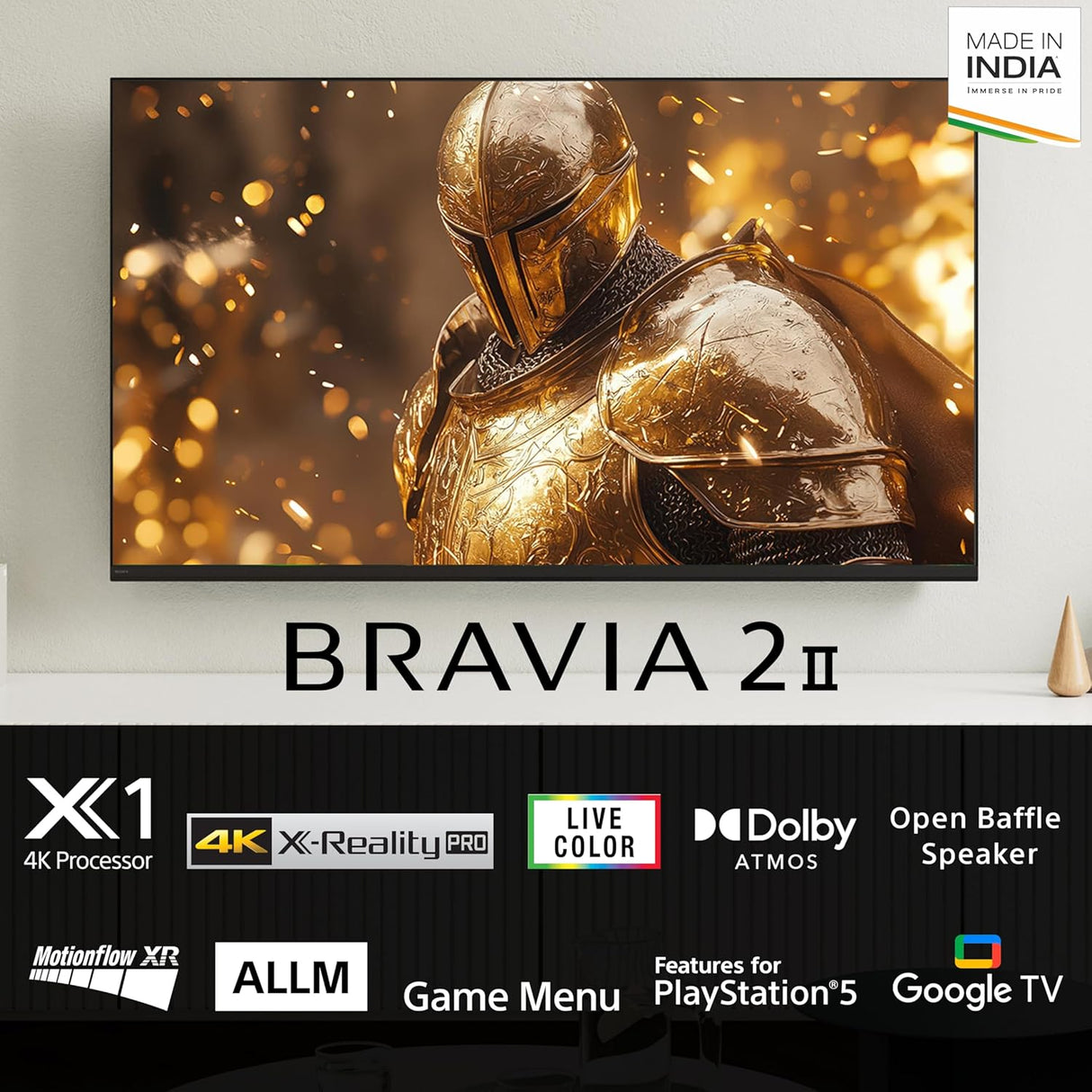 Sony 164 cm (65 inches) BRAVIA 2M2 Series 4K Ultra HD Smart LED Google TV K-65S25BM2-OPEN BOX
